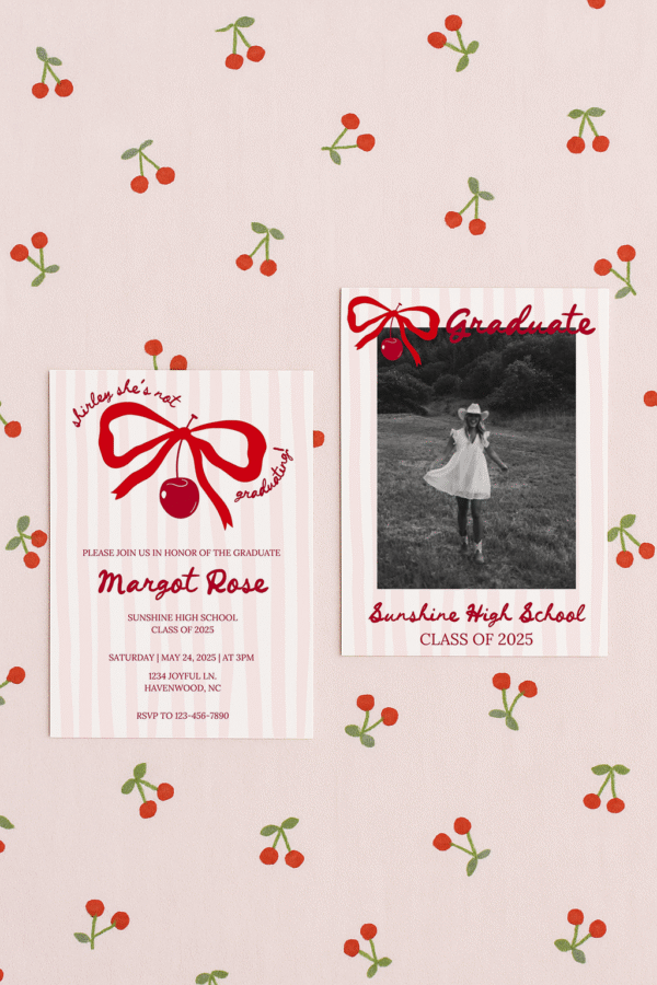 Shirley She's Not Graduating Canva Template Bundle